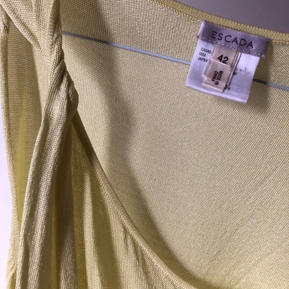 ❤️Escada Yellow Knit Sleeveless Tank Top Size EUR 42/L - Picture 5 of 9